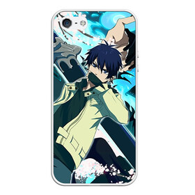 Чехол для iPhone 5/5S матовый с принтом Blue Exorcist в Рязани, Силикон | Область печати: задняя сторона чехла, без боковых панелей | anime | ao no exorcist | blue exorcist | аниме | синий экзорцист | экзорцист