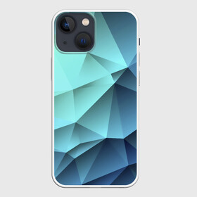 Чехол для iPhone 13 mini с принтом Polygon blue в Рязани,  |  | полигон | текстура