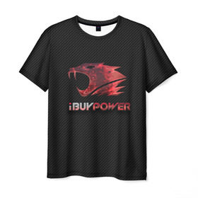 Мужская футболка 3D с принтом cs:go - iBUYPOWER (KATOWICE 2014) в Рязани, 100% полиэфир | прямой крой, круглый вырез горловины, длина до линии бедер | cs | csgo | го | кс