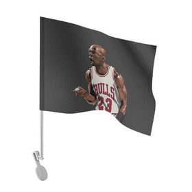 Флаг для автомобиля с принтом Michael Jordan в Рязани, 100% полиэстер | Размер: 30*21 см | chicago bulls | michael jeffrey jordan | nba. | баскетбол | баскетболист | вашингтон уизардс | майкл джордан | нба | чикаго | чикаго буллз