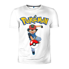 Мужская футболка 3D спортивная с принтом Pokemon / Ash Ketchum в Рязани, 100% полиэстер с улучшенными характеристиками | приталенный силуэт, круглая горловина, широкие плечи, сужается к линии бедра | go | pokemon | го | игра | мультфильм | покемон | эш кетчум