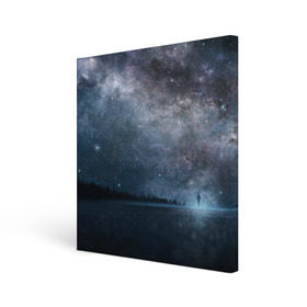 Холст квадратный с принтом Звездное небо в Рязани, 100% ПВХ |  | вселенная | галактика | звезды | небо | ночь