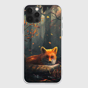 Чехол для iPhone 12 Pro Max с принтом Лиса в Рязани, Силикон |  | autum | forest | fox | лес | лиса | осень