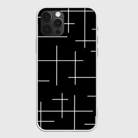 Чехол для iPhone 12 Pro Max с принтом Geometric (2) в Рязани, Силикон |  | Тематика изображения на принте: geometric | белый | геометрик | линии | текстура | чёрный