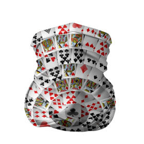 Бандана-труба 3D с принтом Игральные карты 3 в Рязани, 100% полиэстер, ткань с особыми свойствами — Activecool | плотность 150‒180 г/м2; хорошо тянется, но сохраняет форму | карты | настольные игры | пасьянс | покер