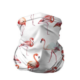 Бандана-труба 3D с принтом Узор из фламинго в Рязани, 100% полиэстер, ткань с особыми свойствами — Activecool | плотность 150‒180 г/м2; хорошо тянется, но сохраняет форму | животные | мозаика | птицы | узор | фауна | фламинго