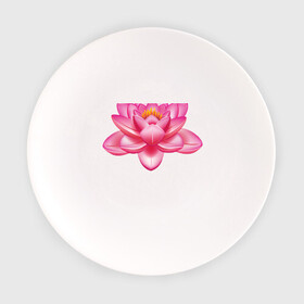 Тарелка с принтом Индийский Лотос в Рязани, фарфор | диаметр - 210 мм
диаметр для нанесения принта - 120 мм | индийский | йога | лотос | цветок