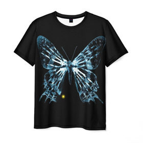 Мужская футболка 3D с принтом За Гранью в Рязани, 100% полиэфир | прямой крой, круглый вырез горловины, длина до линии бедер | бабочка | грань | за гранью | кости | рентген