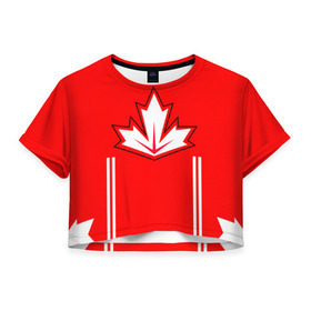 Женская футболка 3D укороченная с принтом Канада Хоккей Кросби в Рязани, 100% полиэстер | круглая горловина, длина футболки до линии талии, рукава с отворотами | world cup hockey | брент бёрс | вратарь | дрю даути | защитник | канада | клюшка | кубок мира | нападающий | петерс билл | сanada | сборная канады | сидни патрик кросби | хоккей | хоккейная форма | шайба