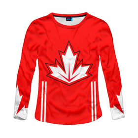 Женский лонгслив 3D с принтом Канада Хоккей Кросби в Рязани, 100% полиэстер | длинные рукава, круглый вырез горловины, полуприлегающий силуэт | world cup hockey | брент бёрс | вратарь | дрю даути | защитник | канада | клюшка | кубок мира | нападающий | петерс билл | сanada | сборная канады | сидни патрик кросби | хоккей | хоккейная форма | шайба