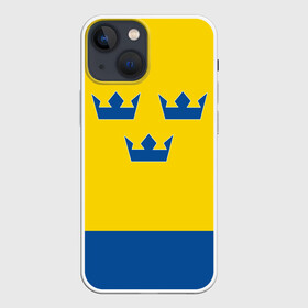 Чехол для iPhone 13 mini с принтом Сборная Швеции по Хоккею в Рязани,  |  | sweden | world cup hockey | виктор хедман | вратарь | защитник | клюшка | кубок мира | нападающий | сборная канады | хоккей | хоккейная форма | швеция | эрик карлссон