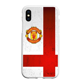 Чехол для iPhone XS Max матовый с принтом Manchester United FC в Рязани, Силикон | Область печати: задняя сторона чехла, без боковых панелей | англия | клуб | манчестер | фк | футбол | футбольный | юнайтед