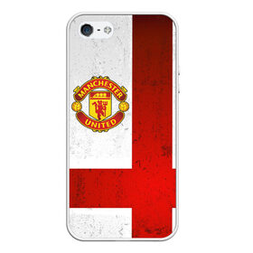 Чехол для iPhone 5/5S матовый с принтом Manchester United FC в Рязани, Силикон | Область печати: задняя сторона чехла, без боковых панелей | англия | клуб | манчестер | фк | футбол | футбольный | юнайтед