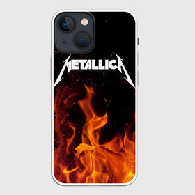 Чехол для iPhone 13 mini с принтом Metallica fire в Рязани,  |  | металлика