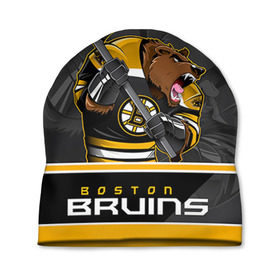 Шапка 3D с принтом Boston Bruins в Рязани, 100% полиэстер | универсальный размер, печать по всей поверхности изделия | Тематика изображения на принте: boston bruins | nhl | stanley cup | бостон | бостон брюинз | брюинз | брюинс | кубок стенли | кубок стэнли | нхл | хоккей | хоккейный клуб | худобин