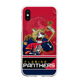 Чехол для iPhone XS Max матовый с принтом Florida Panthers в Рязани, Силикон | Область печати: задняя сторона чехла, без боковых панелей | florida panthers | nhl | stanley cup | кубок стенли | кубок стэнли | нхл | флорида пантерз | флорида пантеры | хоккей | хоккейный клуб