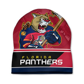 Шапка 3D с принтом Florida Panthers в Рязани, 100% полиэстер | универсальный размер, печать по всей поверхности изделия | Тематика изображения на принте: florida panthers | nhl | stanley cup | кубок стенли | кубок стэнли | нхл | флорида пантерз | флорида пантеры | хоккей | хоккейный клуб