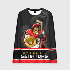 Мужской лонгслив 3D с принтом Ottawa Senators в Рязани, 100% полиэстер | длинные рукава, круглый вырез горловины, полуприлегающий силуэт | nhl | ottawa senators | stanley cup | кубок стенли | кубок стэнли | нхл | оттава сенаторз | сенаторс | хоккей | хоккейный клуб