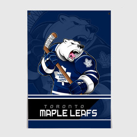 Постер с принтом Toronto Maple Leafs в Рязани, 100% бумага
 | бумага, плотность 150 мг. Матовая, но за счет высокого коэффициента гладкости имеет небольшой блеск и дает на свету блики, но в отличии от глянцевой бумаги не покрыта лаком | nhl | stanley cup | toronto maple leafs | валиев | кубок стенли | кубок стэнли | мэпл лифс | нхл | сошников | торонто | торонто мейпл лифс | хоккей | хоккейный клуб