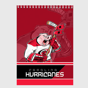 Скетчбук с принтом Carolina Hurricanes в Рязани, 100% бумага
 | 48 листов, плотность листов — 100 г/м2, плотность картонной обложки — 250 г/м2. Листы скреплены сверху удобной пружинной спиралью | Тематика изображения на принте: carolina hurricanes | nhl | stanley cup | каролина | каролина харрикейнз | кубок стенли | кубок стэнли | нхл | хоккей | хоккейный клуб | хурикэйнс