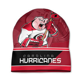 Шапка 3D с принтом Carolina Hurricanes в Рязани, 100% полиэстер | универсальный размер, печать по всей поверхности изделия | carolina hurricanes | nhl | stanley cup | каролина | каролина харрикейнз | кубок стенли | кубок стэнли | нхл | хоккей | хоккейный клуб | хурикэйнс