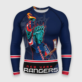 Мужской рашгард 3D с принтом New York Rangers в Рязани,  |  | new york rangers | nhl | stanley cup | кубок стенли | кубок стэнли | нхл | нью йорк рейнджерс | нью йорк рейнджеры | рейнджеры | хоккей | хоккейный клуб