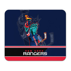 Коврик прямоугольный с принтом New York Rangers в Рязани, натуральный каучук | размер 230 х 185 мм; запечатка лицевой стороны | new york rangers | nhl | stanley cup | кубок стенли | кубок стэнли | нхл | нью йорк рейнджерс | нью йорк рейнджеры | рейнджеры | хоккей | хоккейный клуб