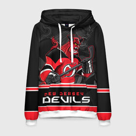 Мужская толстовка 3D с принтом New Jersey Devils в Рязани, 100% полиэстер | двухслойный капюшон со шнурком для регулировки, мягкие манжеты на рукавах и по низу толстовки, спереди карман-кенгуру с мягким внутренним слоем. | Тематика изображения на принте: new jersey devils | nhl | stanley cup | дъяволы нью джерси | калинин | кубок стенли | кубок стэнли | нхл | нью джерси девилз | хоккей | хоккейный клуб