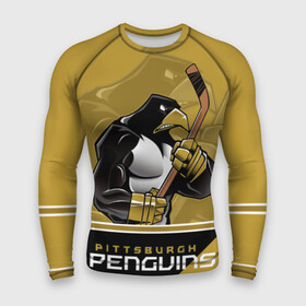 Мужской рашгард 3D с принтом Pittsburgh Penguins в Рязани,  |  | nhl | pittsburgh penguins | stanley cup | кросби | кубок стенли | кубок стэнли | малкин | нхл | пингвинс | питтсбург пингвинз | сидни кросби | хоккей | хоккейный клуб