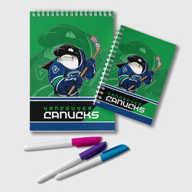 Блокнот с принтом Vancouver Canucks в Рязани, 100% бумага | 48 листов, плотность листов — 60 г/м2, плотность картонной обложки — 250 г/м2. Листы скреплены удобной пружинной спиралью. Цвет линий — светло-серый
 | nhl | stanley cup | vancouver canucks | ванкувер | ванкувер кэнакс | кубок стенли | кубок стэнли | нхл | трямкин | хоккей | хоккейный клуб