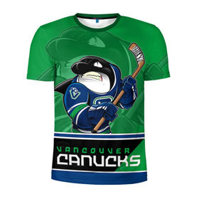Мужская футболка 3D спортивная с принтом Vancouver Canucks в Рязани, 100% полиэстер с улучшенными характеристиками | приталенный силуэт, круглая горловина, широкие плечи, сужается к линии бедра | nhl | stanley cup | vancouver canucks | ванкувер | ванкувер кэнакс | кубок стенли | кубок стэнли | нхл | трямкин | хоккей | хоккейный клуб