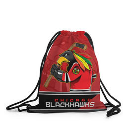 Рюкзак-мешок 3D с принтом Chicago Blackhawks в Рязани, 100% полиэстер | плотность ткани — 200 г/м2, размер — 35 х 45 см; лямки — толстые шнурки, застежка на шнуровке, без карманов и подкладки | chicago blackhawks | nhl | stanley cup | анисимов | блэкхокс | кубок стенли | кубок стэнли | нхл | панарин | хоккей | хоккейный клуб | чикаго | чикаго блэкхокс