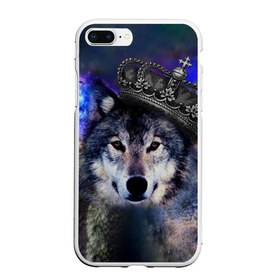 Чехол для iPhone 7Plus/8 Plus матовый с принтом King Wolf в Рязани, Силикон | Область печати: задняя сторона чехла, без боковых панелей | животное | зверь | космос | природа волк | русь | славяне