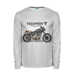 Мужской лонгслив 3D с принтом Triumph 2 в Рязани, 100% полиэстер | длинные рукава, круглый вырез горловины, полуприлегающий силуэт | moto | triumph | мотоцикл | мотоциклы | триумф