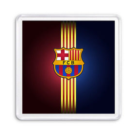 Магнит 55*55 с принтом Barcelona FC в Рязани, Пластик | Размер: 65*65 мм; Размер печати: 55*55 мм | Тематика изображения на принте: барса | барселона | испания | клуб | фк | футбол | футбольный