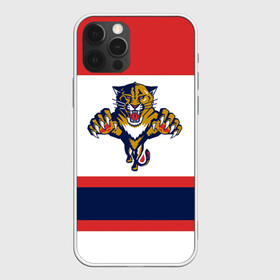 Чехол для iPhone 12 Pro с принтом Florida Panthers white в Рязани, силикон | область печати: задняя сторона чехла, без боковых панелей | Тематика изображения на принте: florida panthers | hockey | nhl | нхл | хоккей