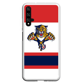 Чехол для Honor 20 с принтом Florida Panthers white в Рязани, Силикон | Область печати: задняя сторона чехла, без боковых панелей | florida panthers | hockey | nhl | нхл | хоккей