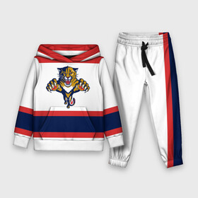 Детский костюм 3D (с толстовкой) с принтом Florida Panthers white в Рязани,  |  | florida panthers | hockey | nhl | нхл | хоккей