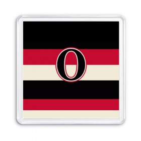 Магнит 55*55 с принтом Ottawa Senators O в Рязани, Пластик | Размер: 65*65 мм; Размер печати: 55*55 мм | Тематика изображения на принте: hockey | nhl | ottawa senators | нхл | хоккей