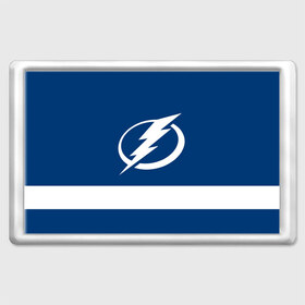 Магнит 45*70 с принтом Tampa Bay Lightning в Рязани, Пластик | Размер: 78*52 мм; Размер печати: 70*45 | hockey | nhl | tampa bay lightning | нхл | хоккей