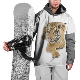 Накидка на куртку 3D с принтом Ласковый тигренок в Рязани, 100% полиэстер |  | дикие | милые | природа | тигр | яркие