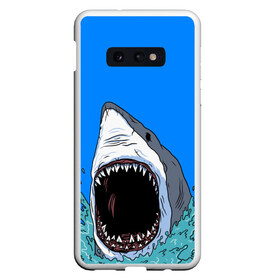 Чехол для Samsung S10E с принтом shark в Рязани, Силикон | Область печати: задняя сторона чехла, без боковых панелей | fish | ocean | shark | water | акула | море | океан | рыба