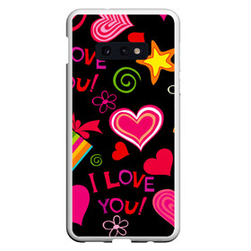 Чехол для Samsung S10E с принтом Праздник любви в Рязани, Силикон | Область печати: задняя сторона чехла, без боковых панелей | любовь | поцелуй | праздник | святой валентин | сердце | счастье | я люблю тебя