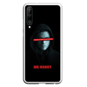 Чехол для Honor P30 с принтом Mr Robot в Рязани, Силикон | Область печати: задняя сторона чехла, без боковых панелей | Тематика изображения на принте: fsociety | mr robot | анонимус | мистер робот