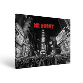 Холст прямоугольный с принтом Мистер Робот в Рязани, 100% ПВХ |  | fsociety | mr robot | анонимус | мистер робот