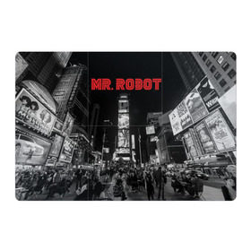 Магнитный плакат 3Х2 с принтом Мистер Робот в Рязани, Полимерный материал с магнитным слоем | 6 деталей размером 9*9 см | Тематика изображения на принте: fsociety | mr robot | анонимус | мистер робот