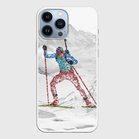 Чехол для iPhone 13 Pro Max с принтом Спортсмен биатлонист в Рязани,  |  | biathlon | биатлон | гонка | зимний спорт | кубок мира | олимпиада | спорт | спринт | чемпионат | чемпионат мира | эстафета