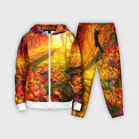 Детский костюм 3D с принтом Осень в Рязани,  |  | autumn | bright | colors | forest | trees | деревья | краски | лес | лучи | осень | солнце | цвета | яркие