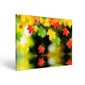 Холст прямоугольный с принтом Осень в Рязани, 100% ПВХ |  | Тематика изображения на принте: autumn | bright | color | forest | leaves | maple | paint | reflection | river | trees | деревья | клён | краски | лес | листья | осень | отражение | река | цвета | яркие
