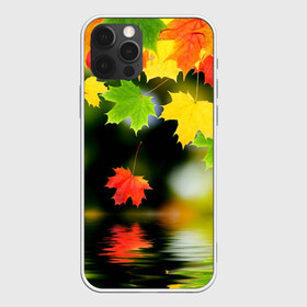 Чехол для iPhone 12 Pro Max с принтом Осень в Рязани, Силикон |  | Тематика изображения на принте: autumn | bright | color | forest | leaves | maple | paint | reflection | river | trees | деревья | клён | краски | лес | листья | осень | отражение | река | цвета | яркие